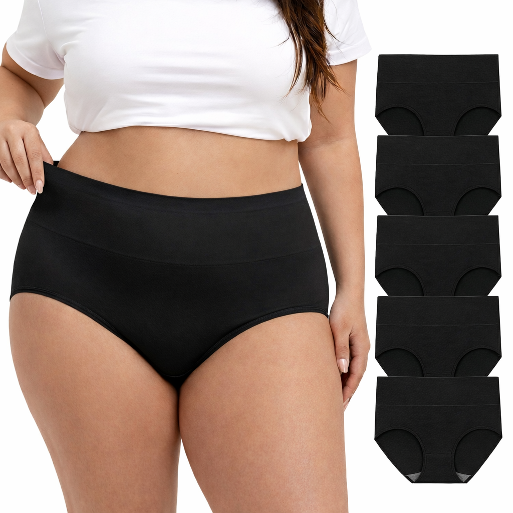 EverEase™ Cotton High Waisted Comfort Briefs 5-Pack