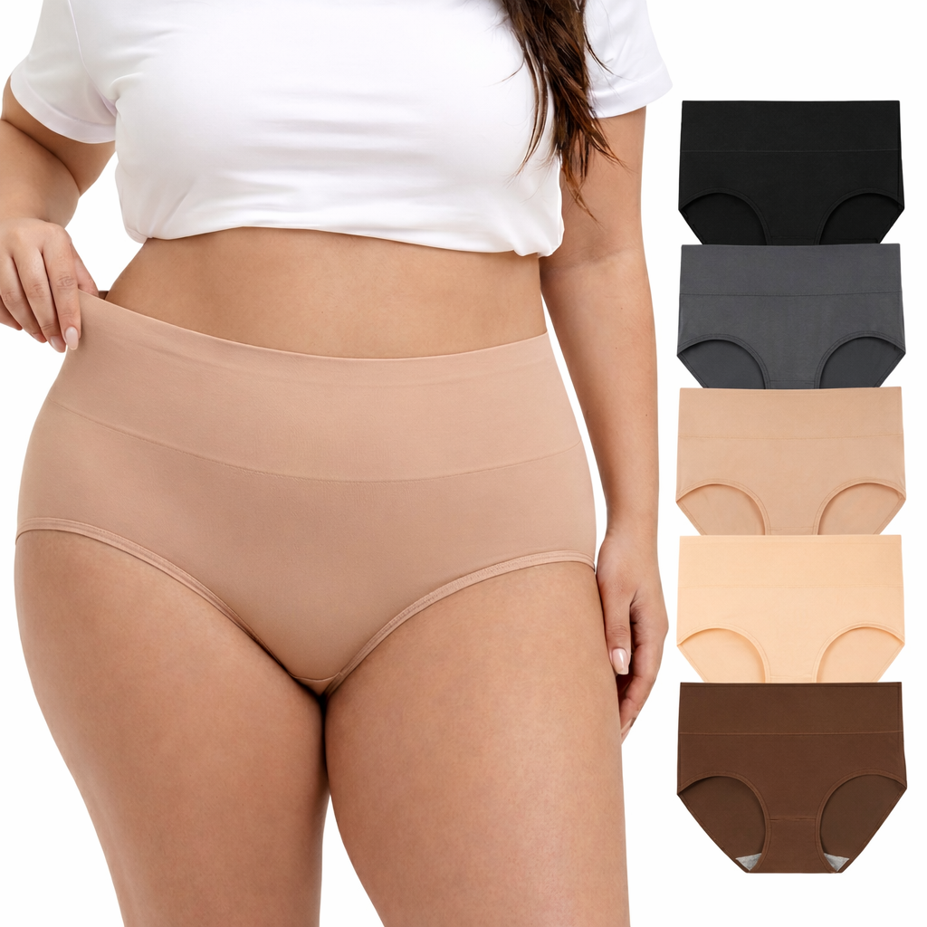 EverEase™ Cotton High Waisted Comfort Briefs 5-Pack