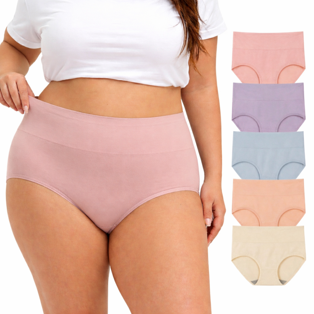 EverEase™ Cotton High Waisted Comfort Briefs 5-Pack