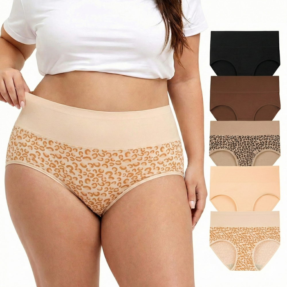 EverEase™ Cotton High Waisted Comfort Briefs 5-Pack